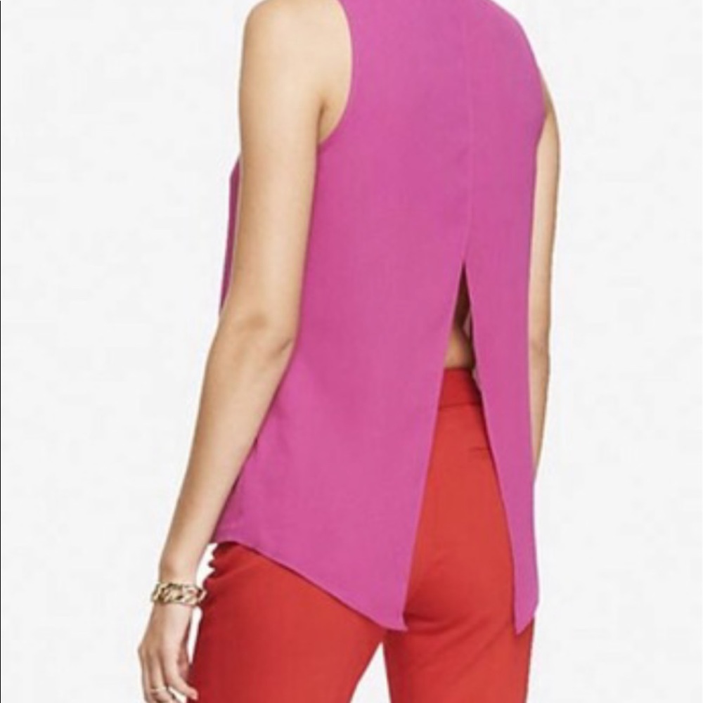 Express Split back top in XS. Color hot pi…